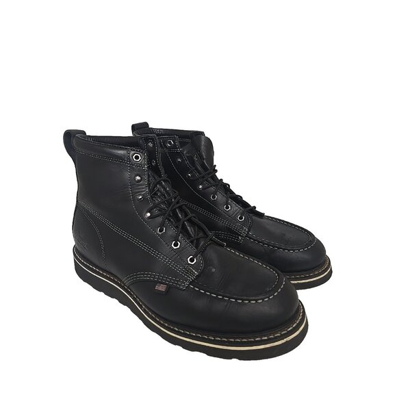 thorogood Other - Thorogood Men's 6 "American Heritage 814-6206 Moc Toe Wedge Sole Boot Black 14D